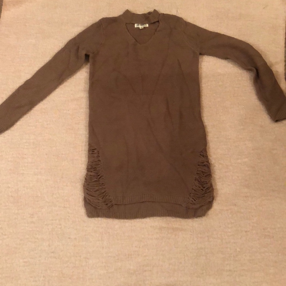 Distressed Camel Dress